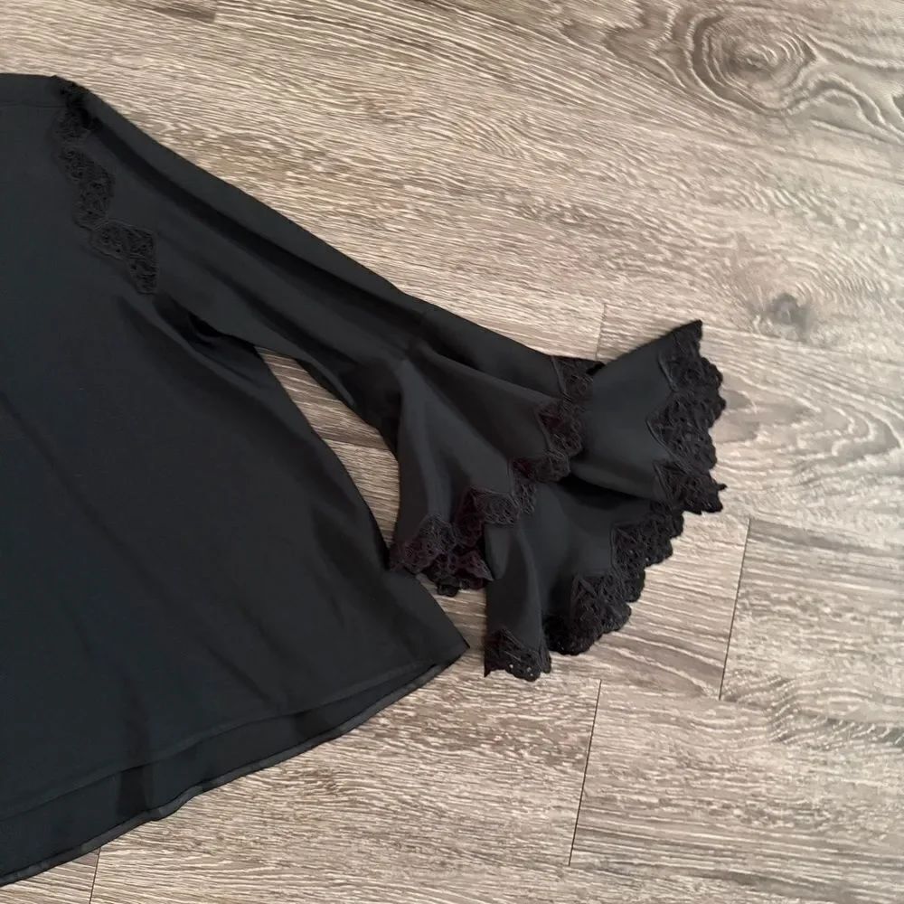 Jonathan Simkhai Ruffle Bell Sleeve Blouse - Picture 4 of 9